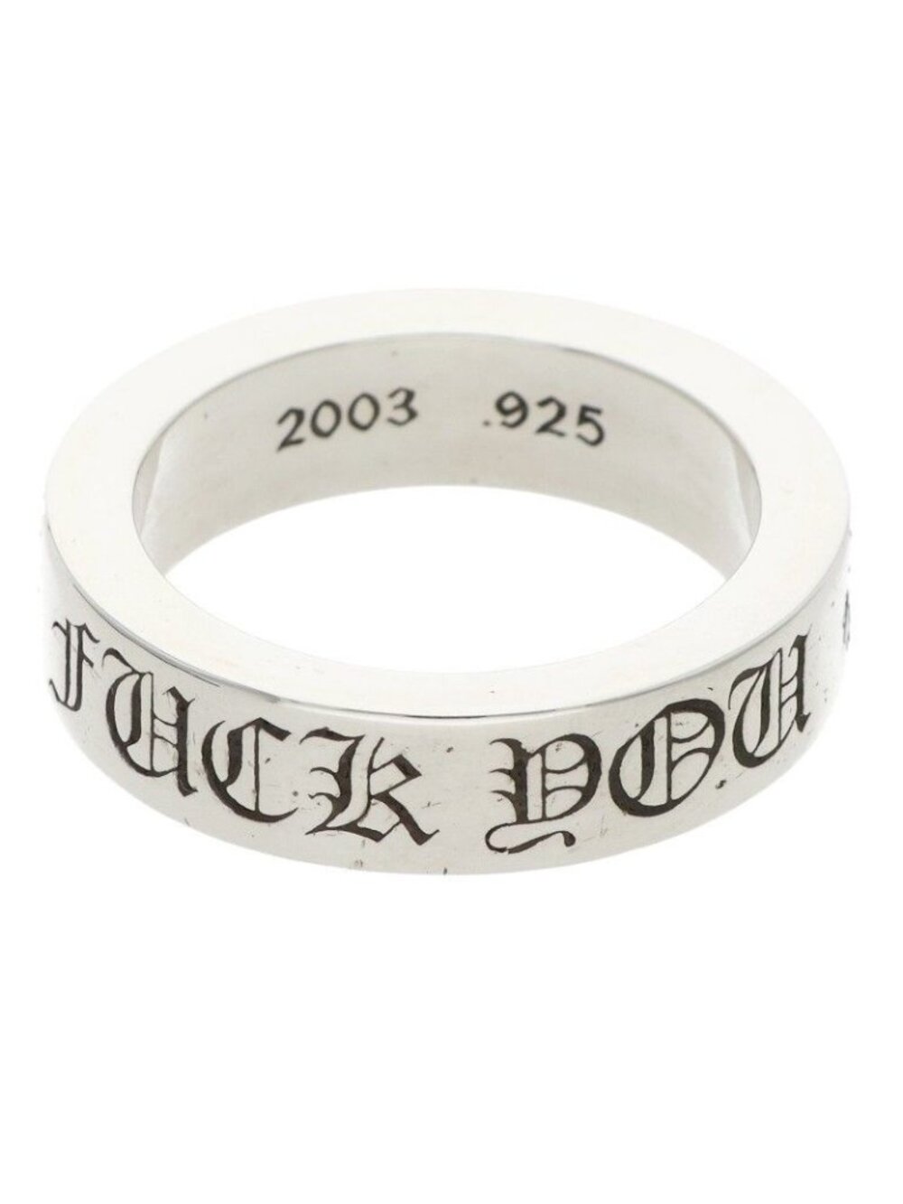 Chrome Hearts Spacer Fckyou Silver Ring